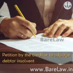 alt="Petition by the creditor to adjudge debtor insolvent"