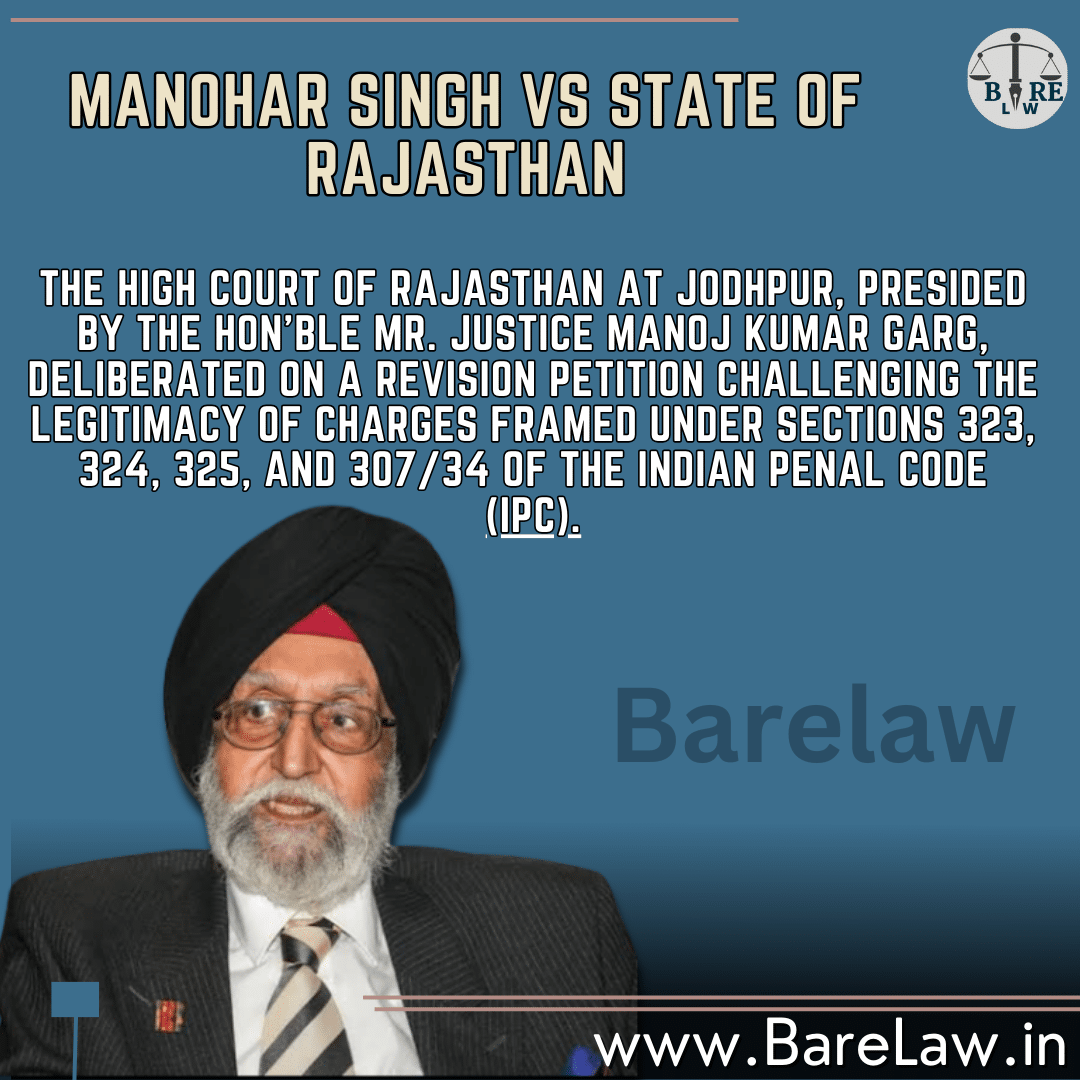 Manohar Singh vs State Of Rajasthan BareLaw